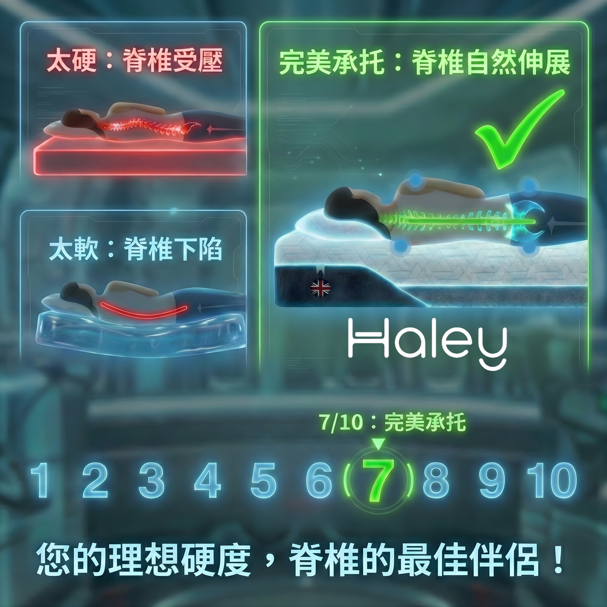 【100% 英國製造】英國 Haley Hybrid Mattress 床褥