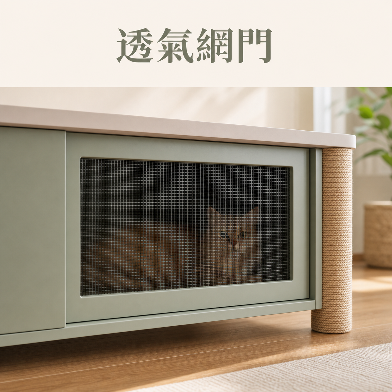 透氣網門 — 細密網面與通風設計